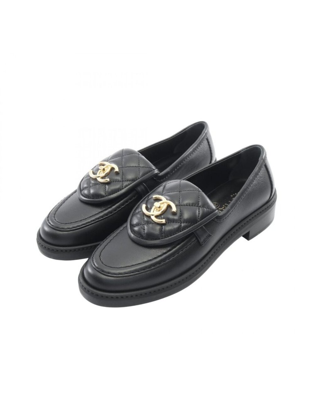 Chanel Loafers Quilted Turnlock Lambskin